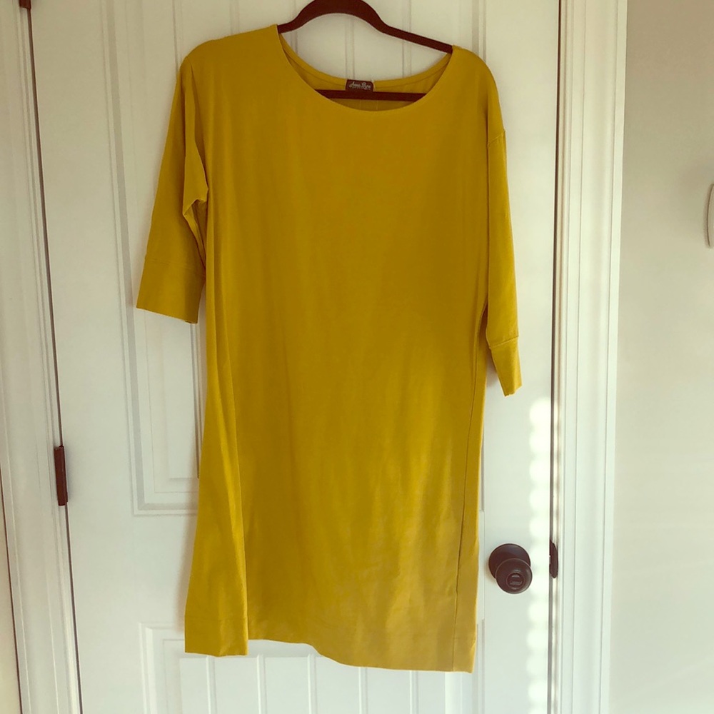 Mustard T-shirt dress